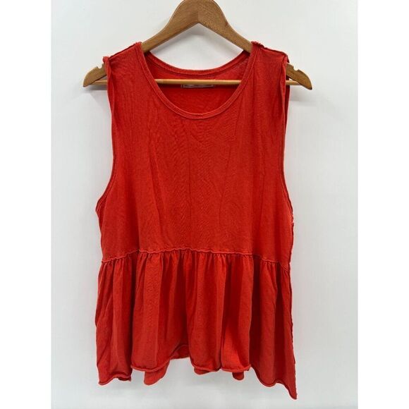 We The Free Women Size Medium Orange Sleeveless Boho Anytime Tank Top - Picture 10 of 10